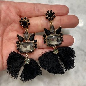 Ava Bow Tassel Earrings